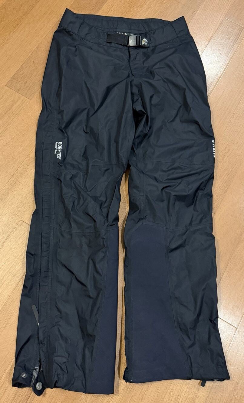 Mountain Hardwear Paclite Shell Gore Tex Rain Hiking Pants Womens Small Zipper